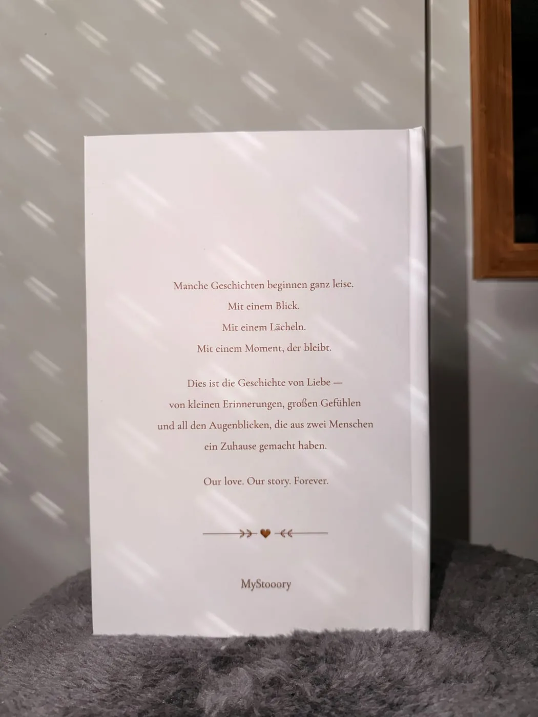 Lauricios Buch: Rückseite mit Widmung